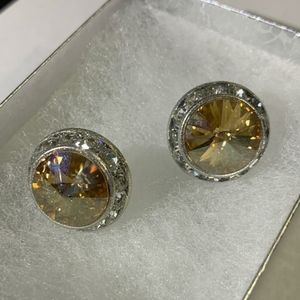 Swarovski Beige crystal earrings